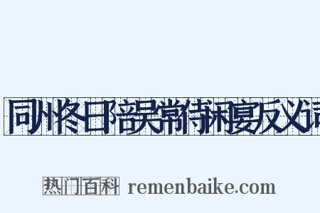 同州冬日陪吴常侍闲宴反义词是什么意思的图片